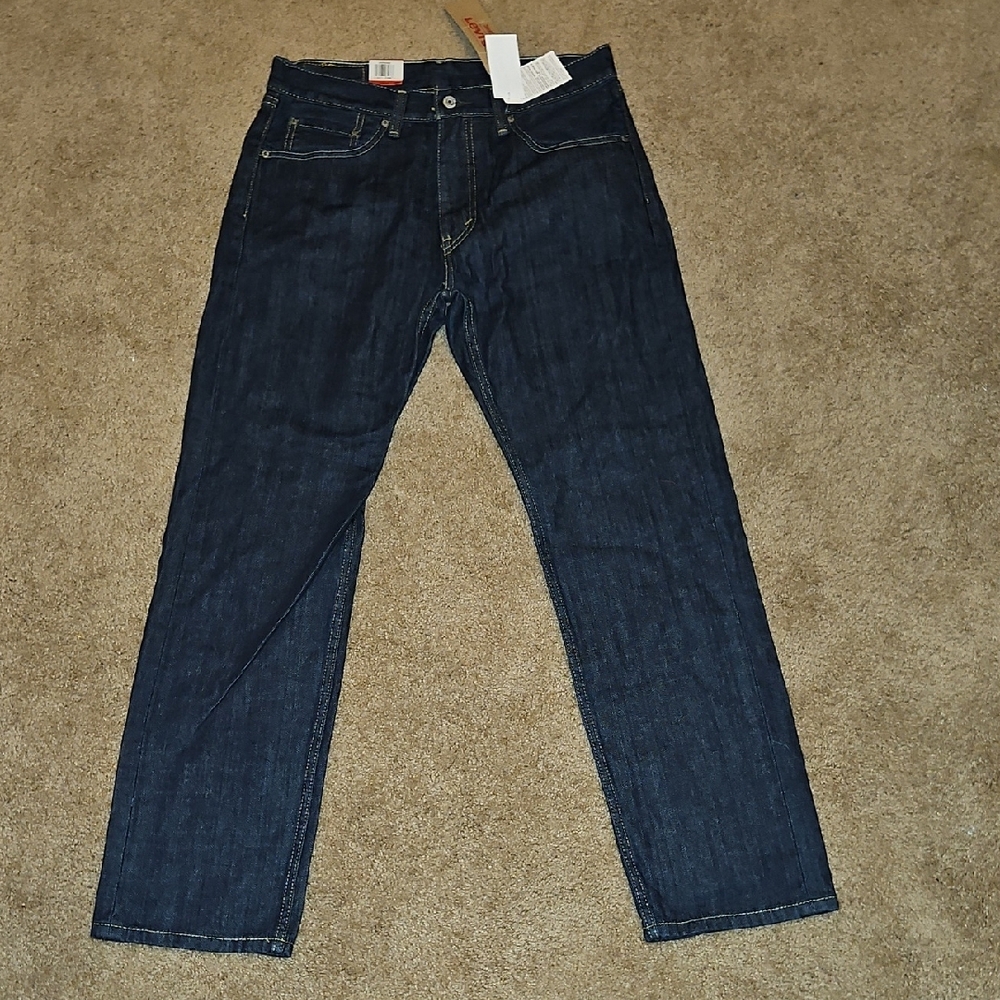 Levi's Classic 505 33x32 Blue Straight Jeans Timeless Comfort NWT